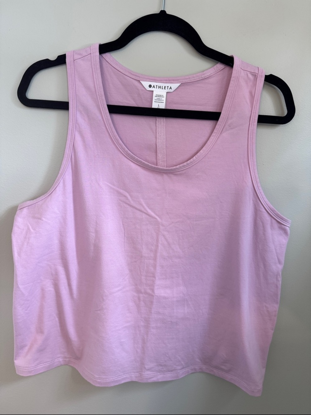 ATHLETA Women's Scoop Neck Tank Top Light PINK Size LARGE